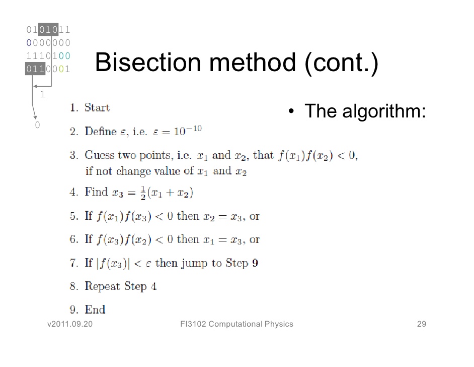 c program for bisection method